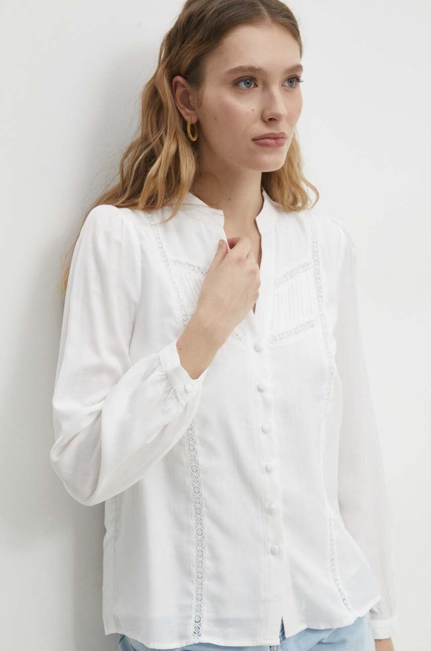 Levně Košile Answear Lab dámská, bílá barva, regular