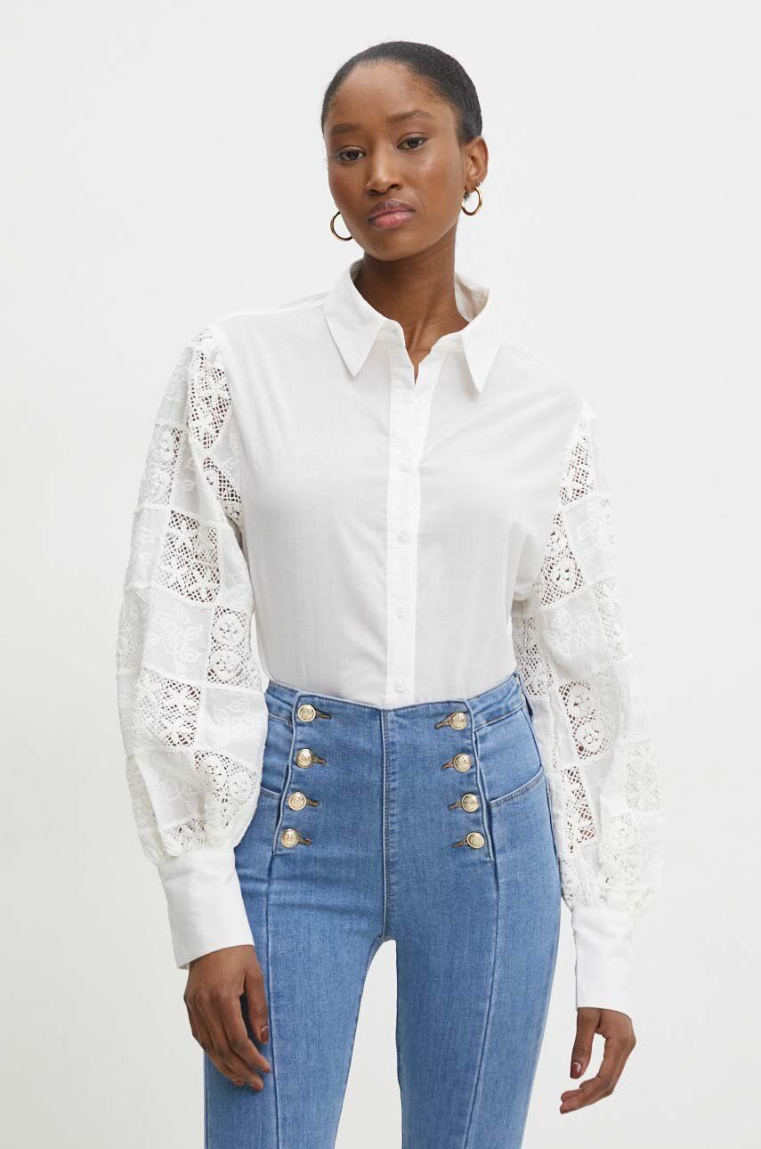 E-shop Bavlněná košile Answear Lab bílá barva, regular, s klasickým límcem