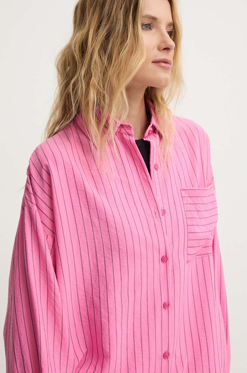 Answear Lab camasa femei, culoarea roz, cu guler clasic, relaxed Answear Lab camasa femei, culoarea roz, cu guler clasic, relaxed