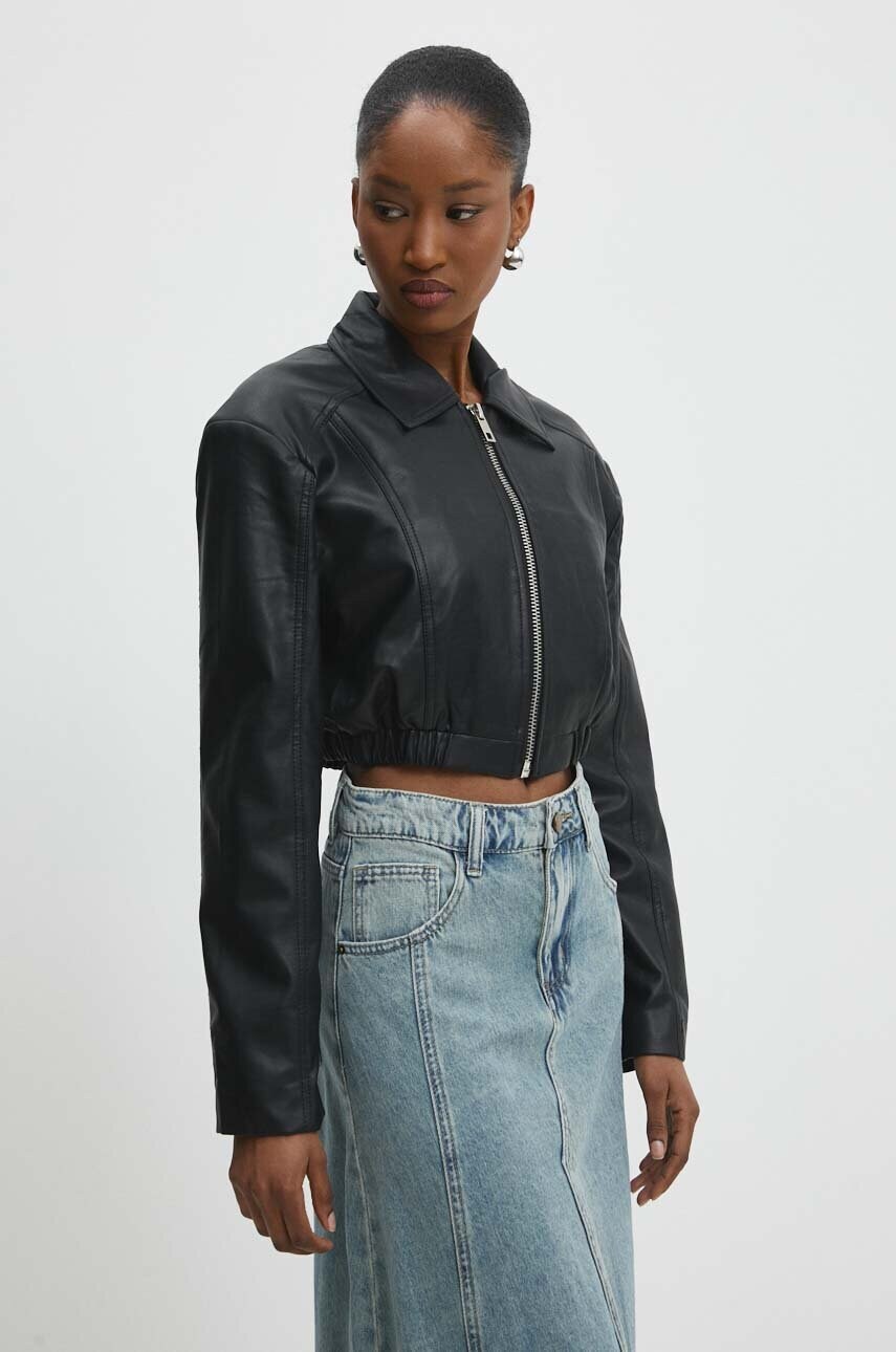 Answear Lab geaca femei, culoarea negru, de tranzitie Answear Lab geaca femei, culoarea negru, de tranzitie