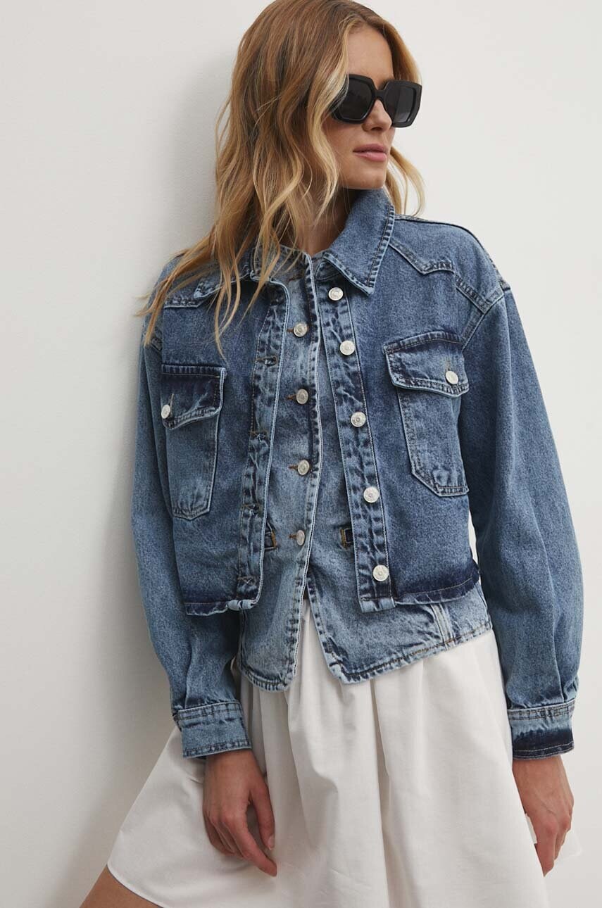 Answear Lab geacă din denim femei, de tranziție