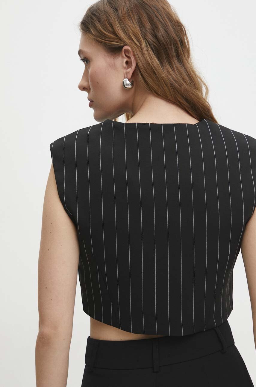 Γιλέκο Answear.LAB χρώμα: μαύρο φωτογραφία