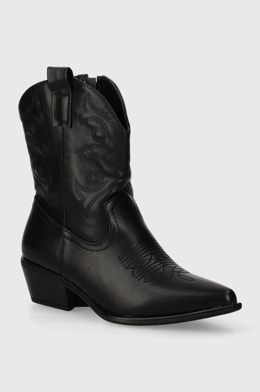 E-shop Westernové boty Answear Lab dámské, černá barva, na podpatku