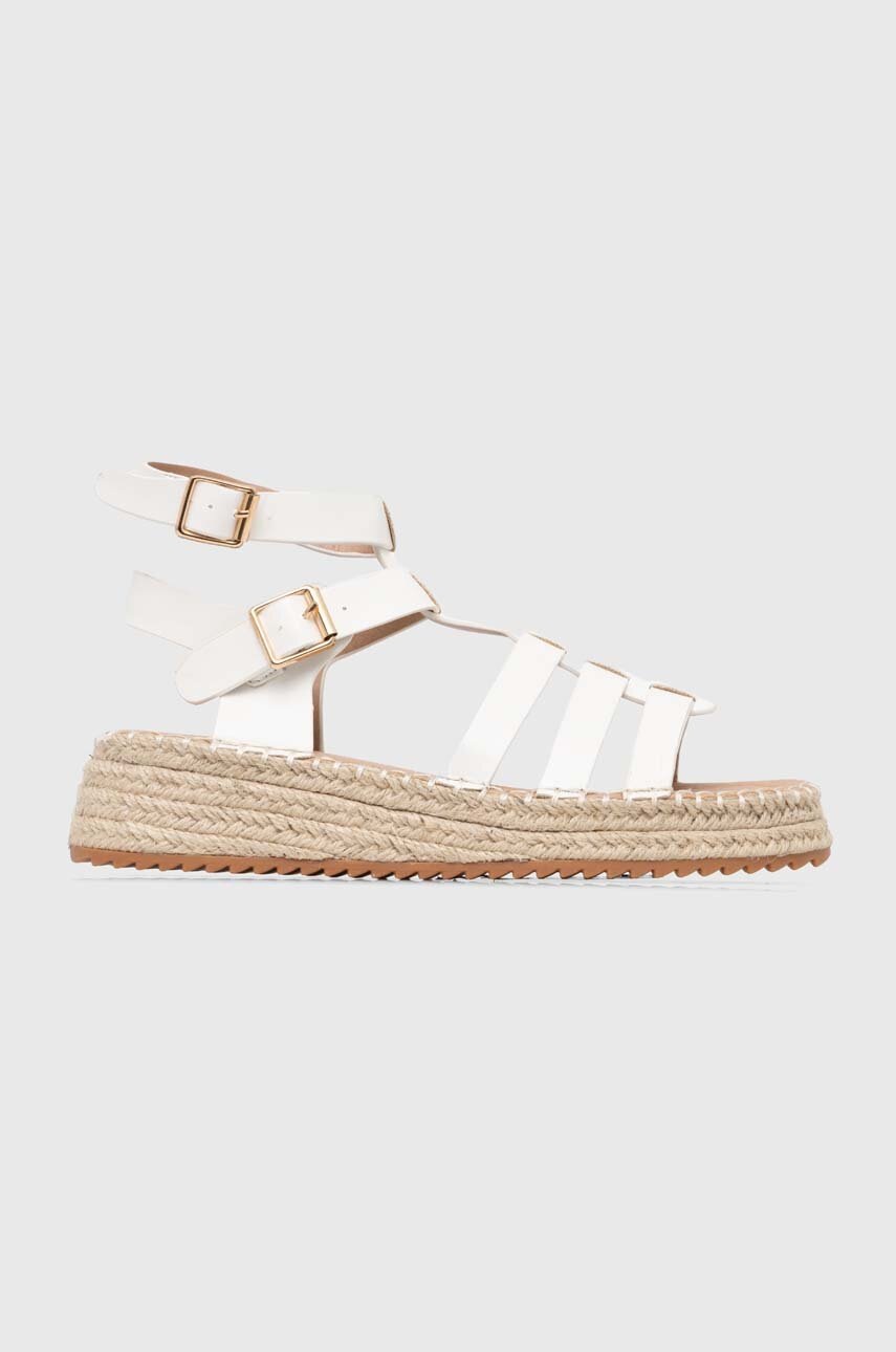 Levně Espadrilky Answear Lab bílá barva, na platformě