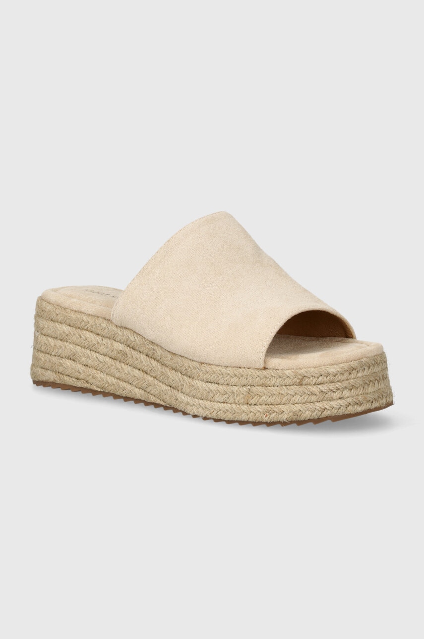 Espadrilky Answear Lab béžová barva, na platformě