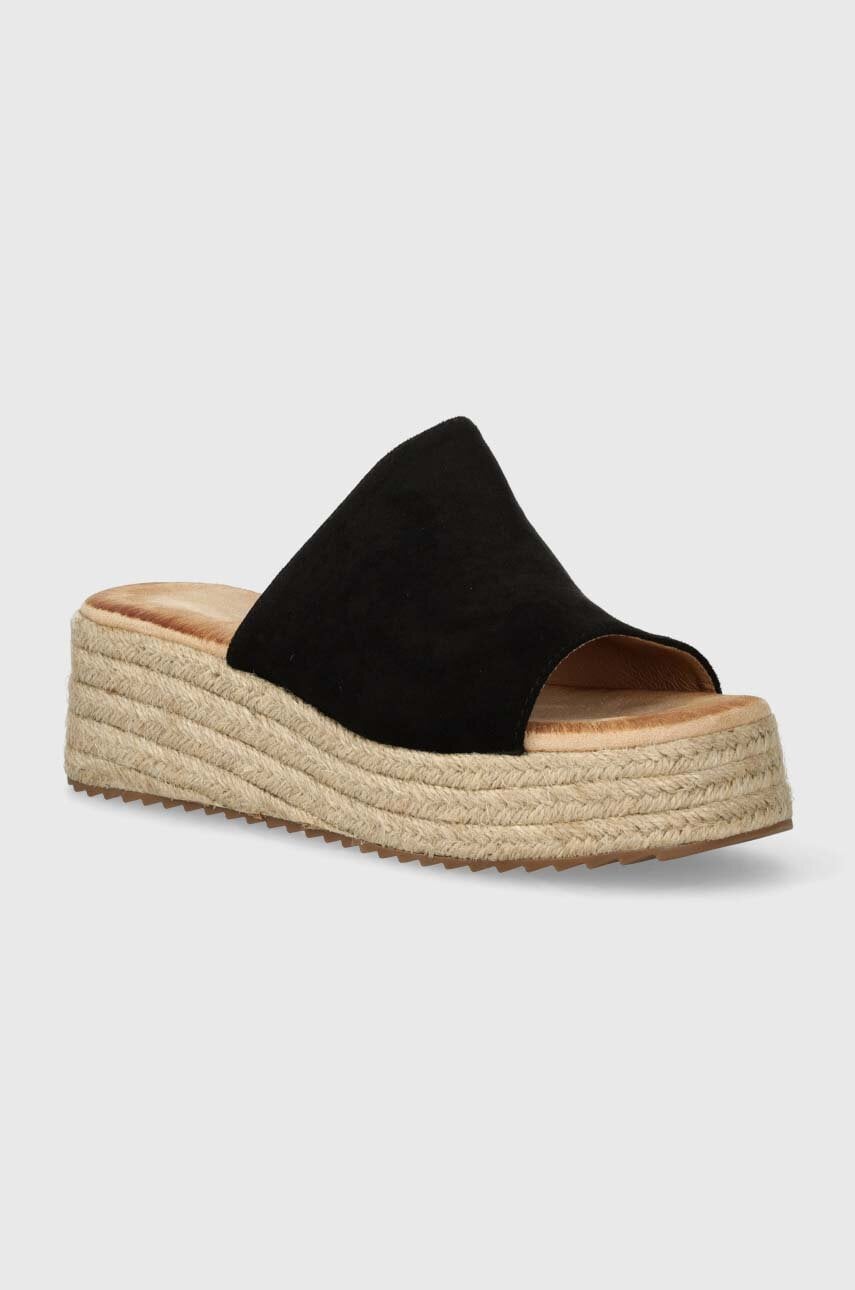 Levně Espadrilky Answear Lab černá barva, na platformě