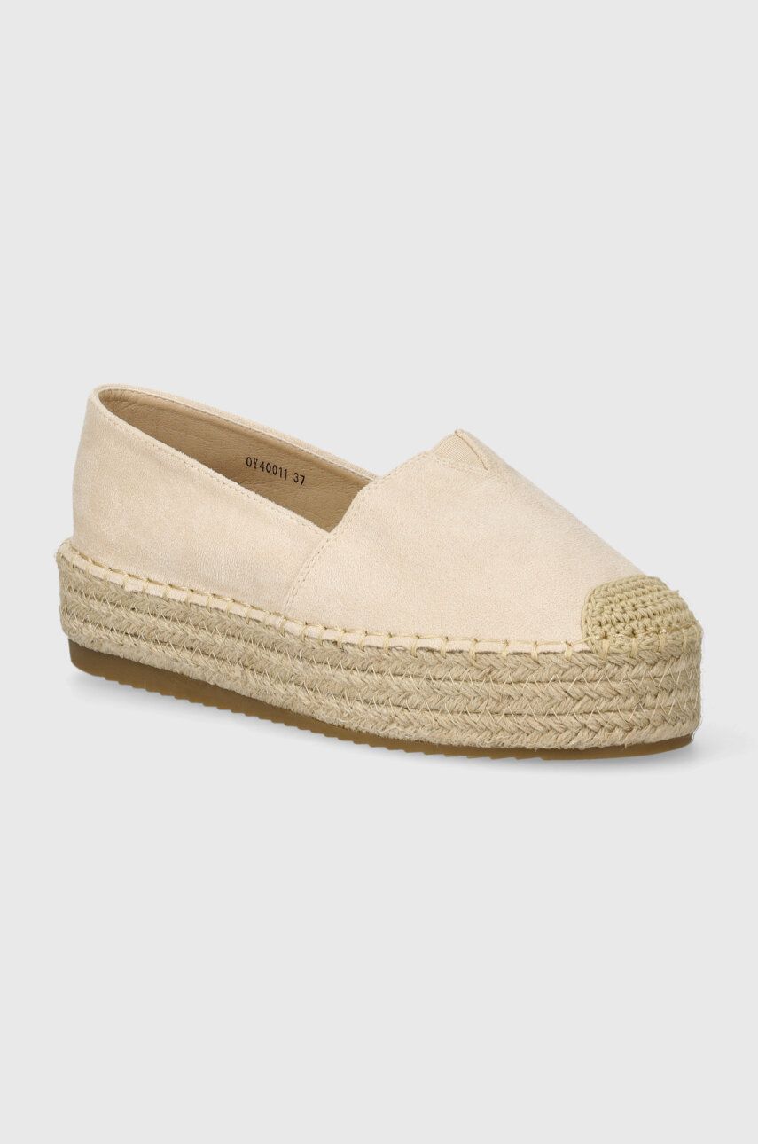 E-shop Espadrilky Answear Lab růžová barva, na platformě