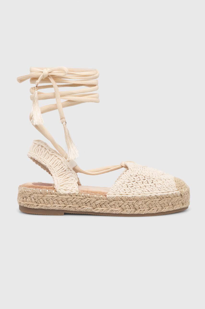 Answear Lab espadrile culoarea bej, cu platforma