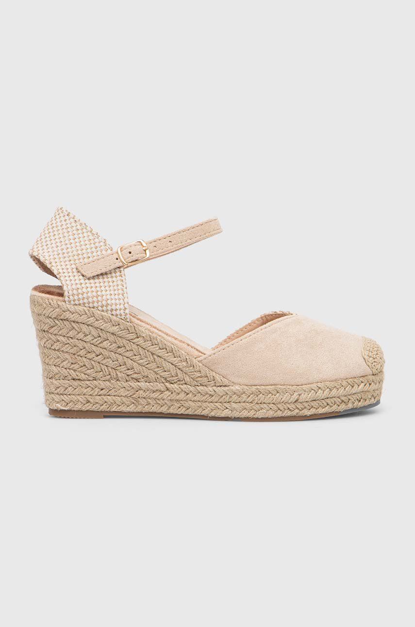 Levně Espadrilky Answear Lab béžová barva, na klínku