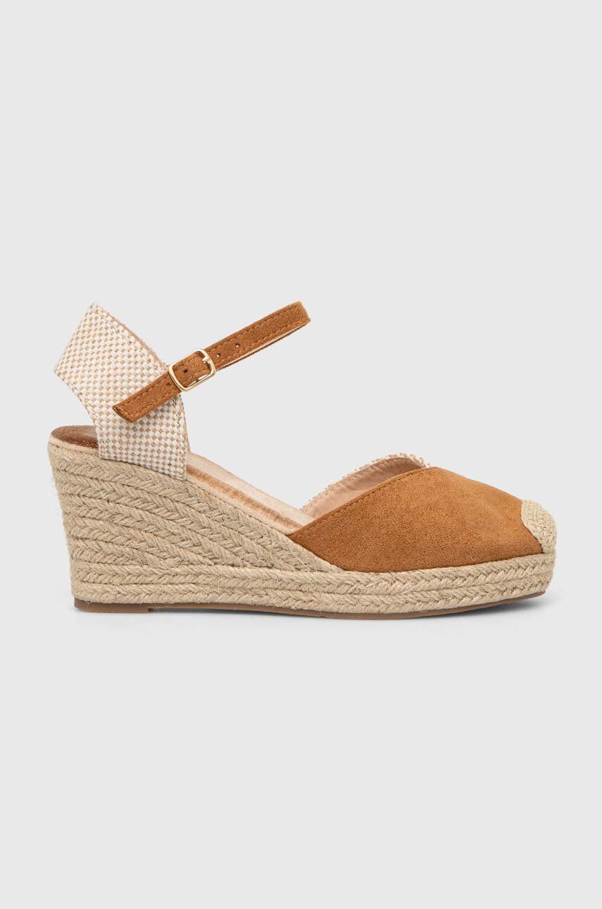 Answear Lab espadrile culoarea maro, toc pana