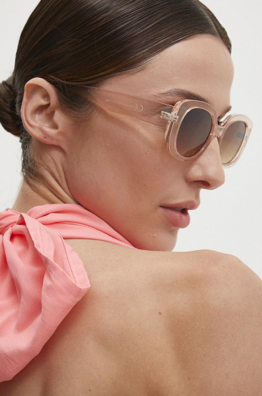 Answear.LAB okulary przeciwsłoneczne damskie kolor beżowy