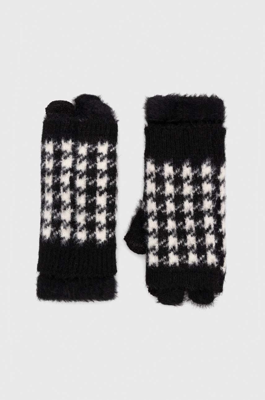 Vlněné rukavice Answear Lab černá barva - černá - 45 % Akryl