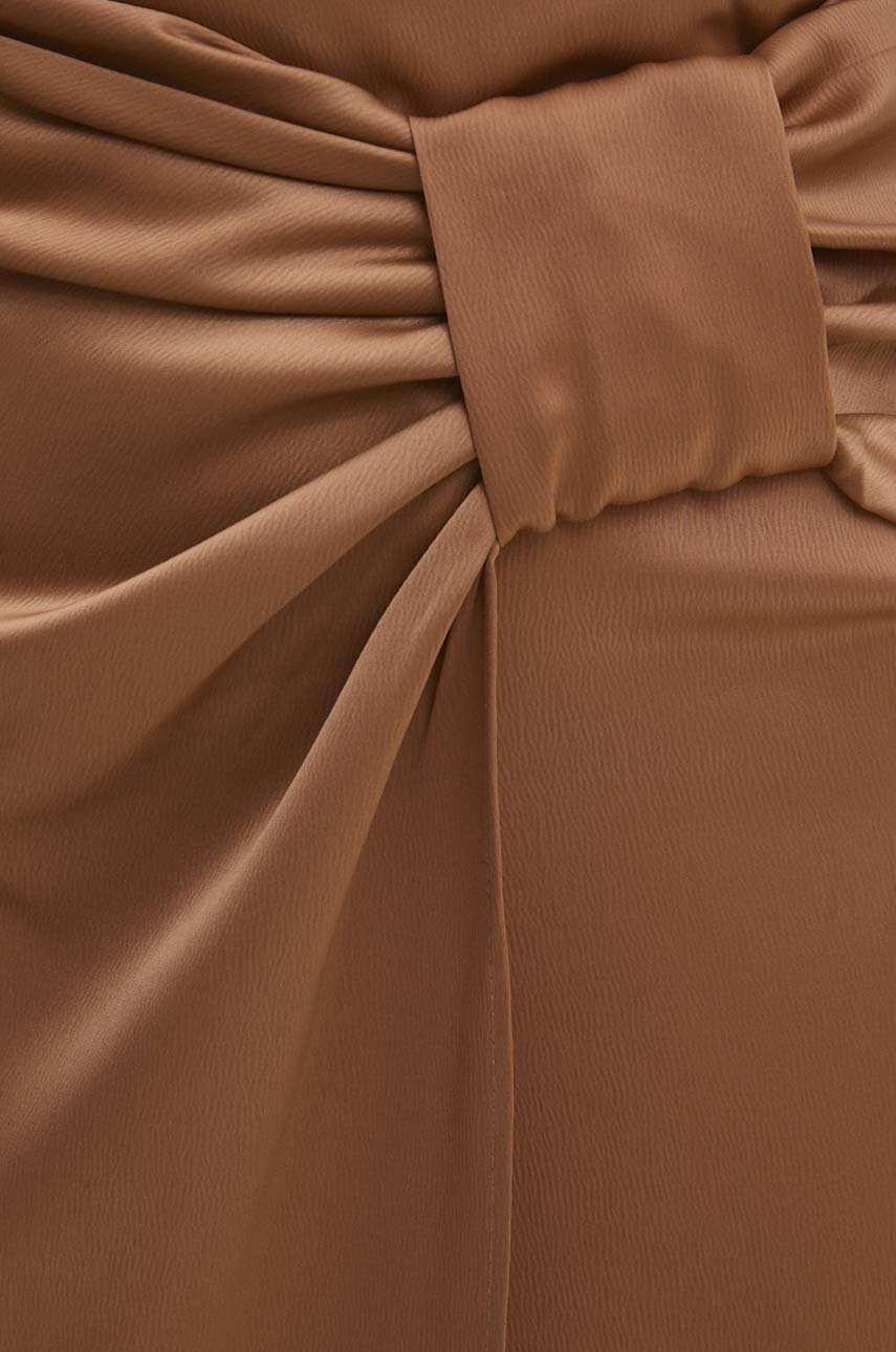 Φούστα Answear.LAB χρώμα: μπεζ φωτογραφία