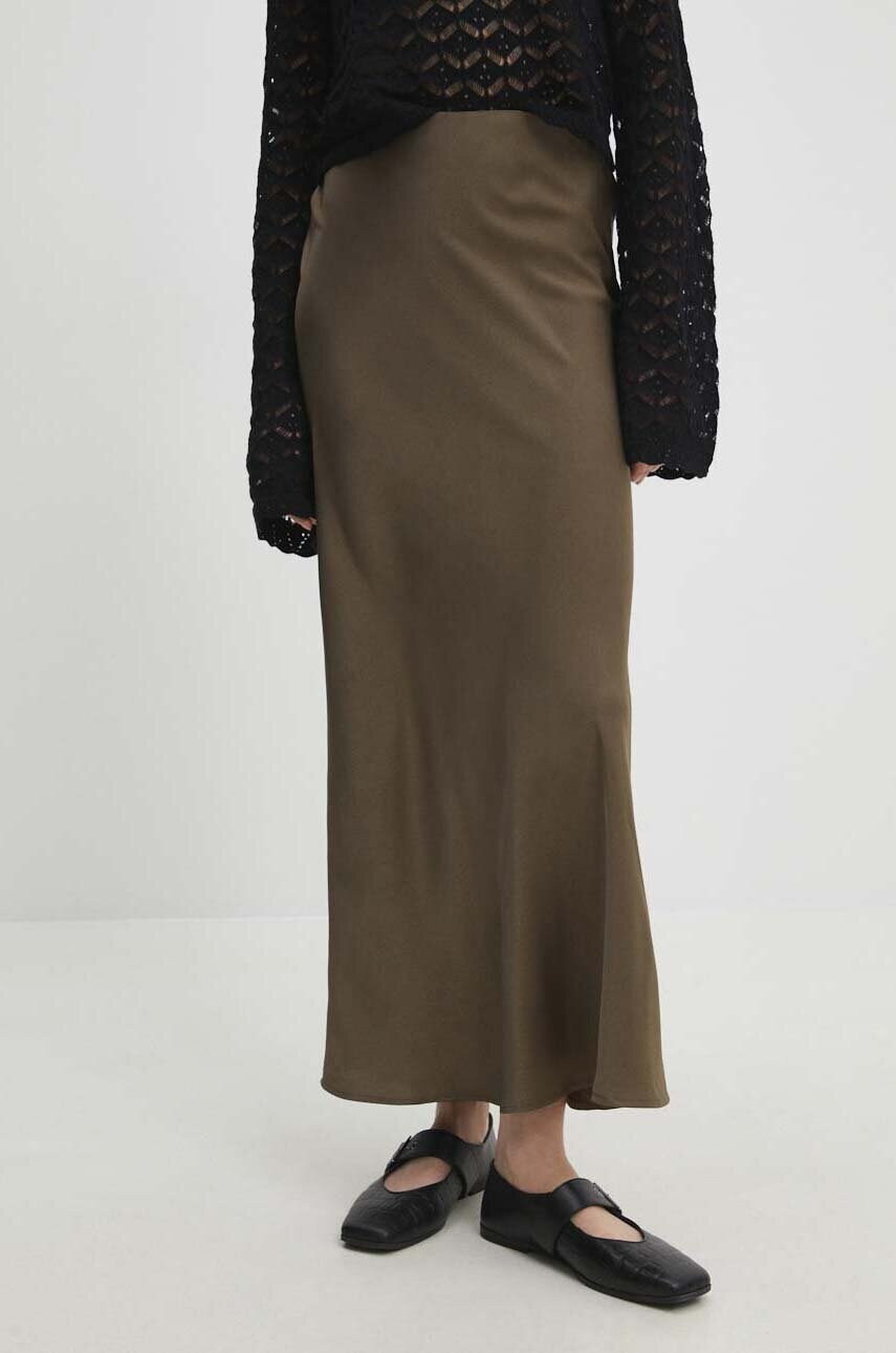 Answear Lab fusta culoarea verde, maxi, evazati - WW24 SDD03E 87X F1 Answear Lab fusta culoarea verde, maxi, evazati