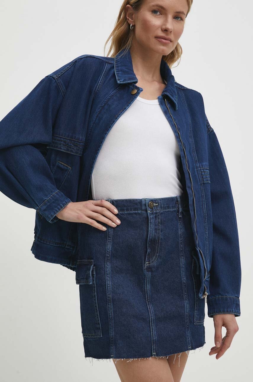 Answear Lab fustă din denim mini, dreaptă