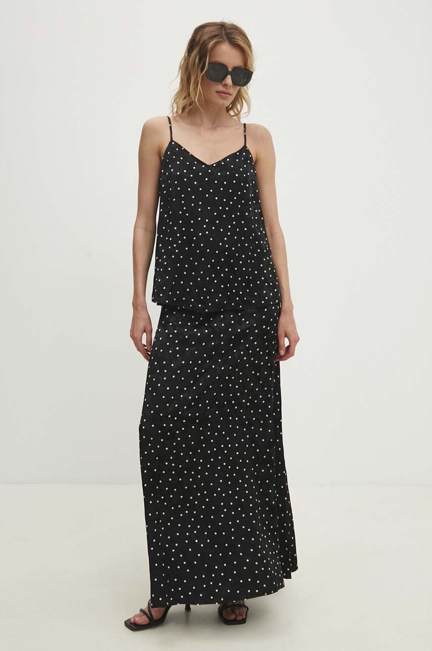 Answear Lab fusta culoarea negru, maxi, evazati Answear Lab fusta culoarea negru, maxi, evazati