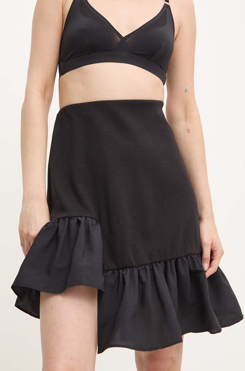 Answear Lab fusta culoarea negru, mini, evazati