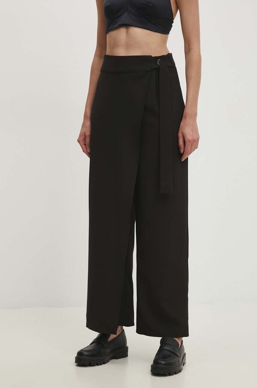 Answear Lab fustă-pantalon culoarea negru, lat, high waist