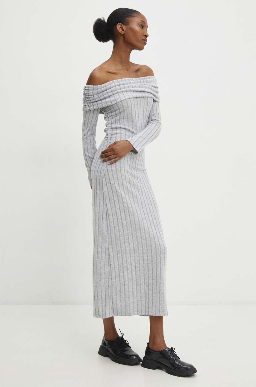 Answear Lab rochie culoarea gri, mini, mulată