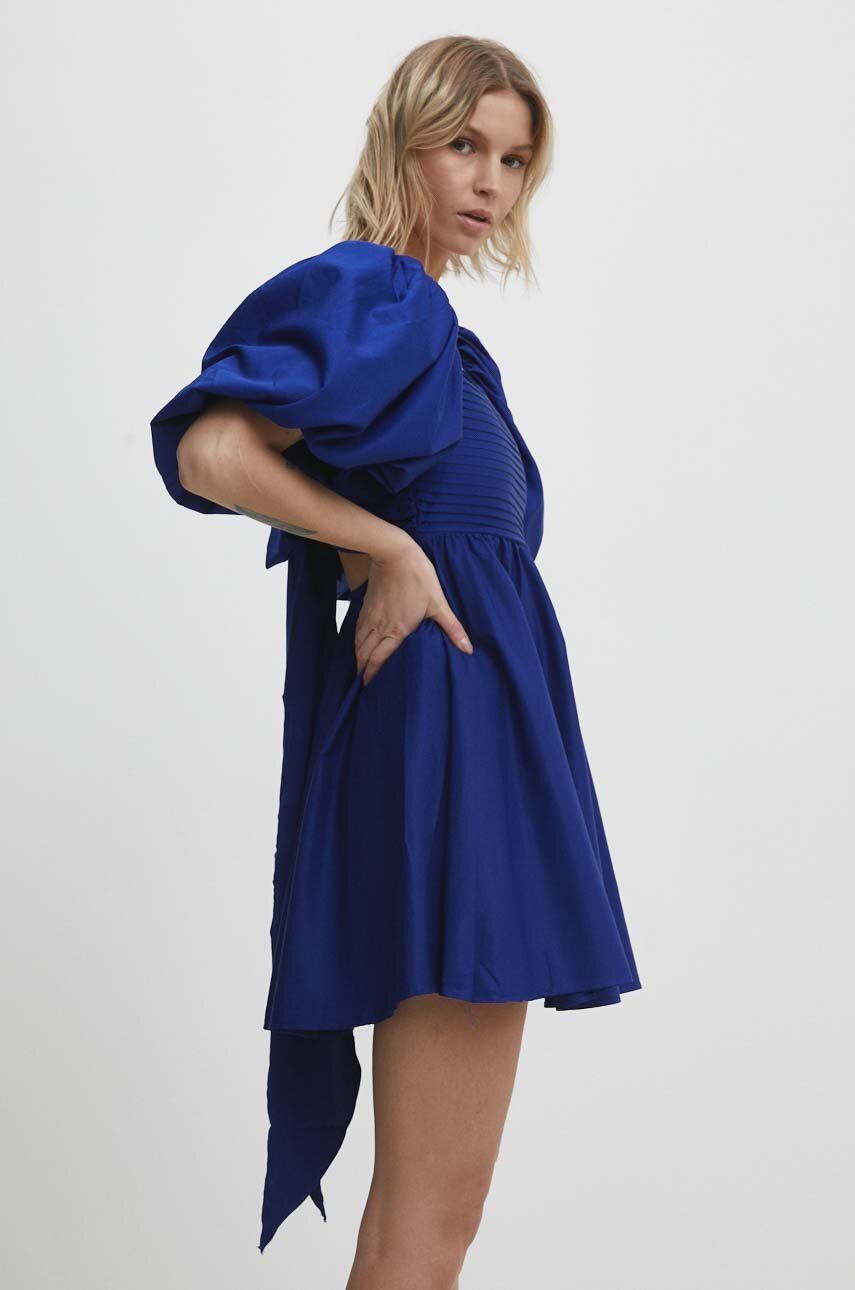 Answear Lab rochie culoarea albastru marin, mini, evazati