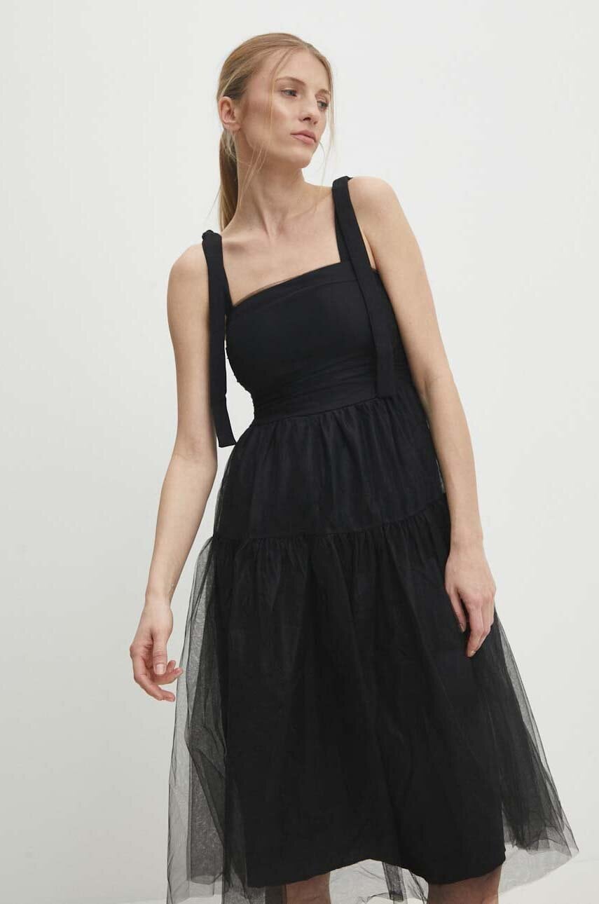 Answear Lab rochie culoarea negru, mini, evazati - WW24 SSD02Z 99X F1 Answear Lab rochie culoarea negru, mini, evazati