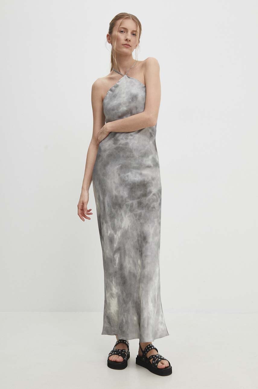 Answear Lab rochie culoarea gri, maxi, dreaptă