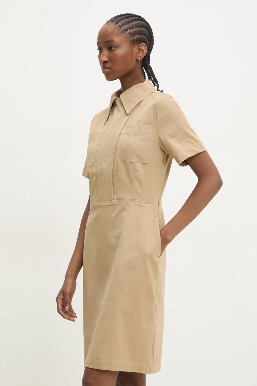 Answear Lab rochie culoarea bej, mini, mulata