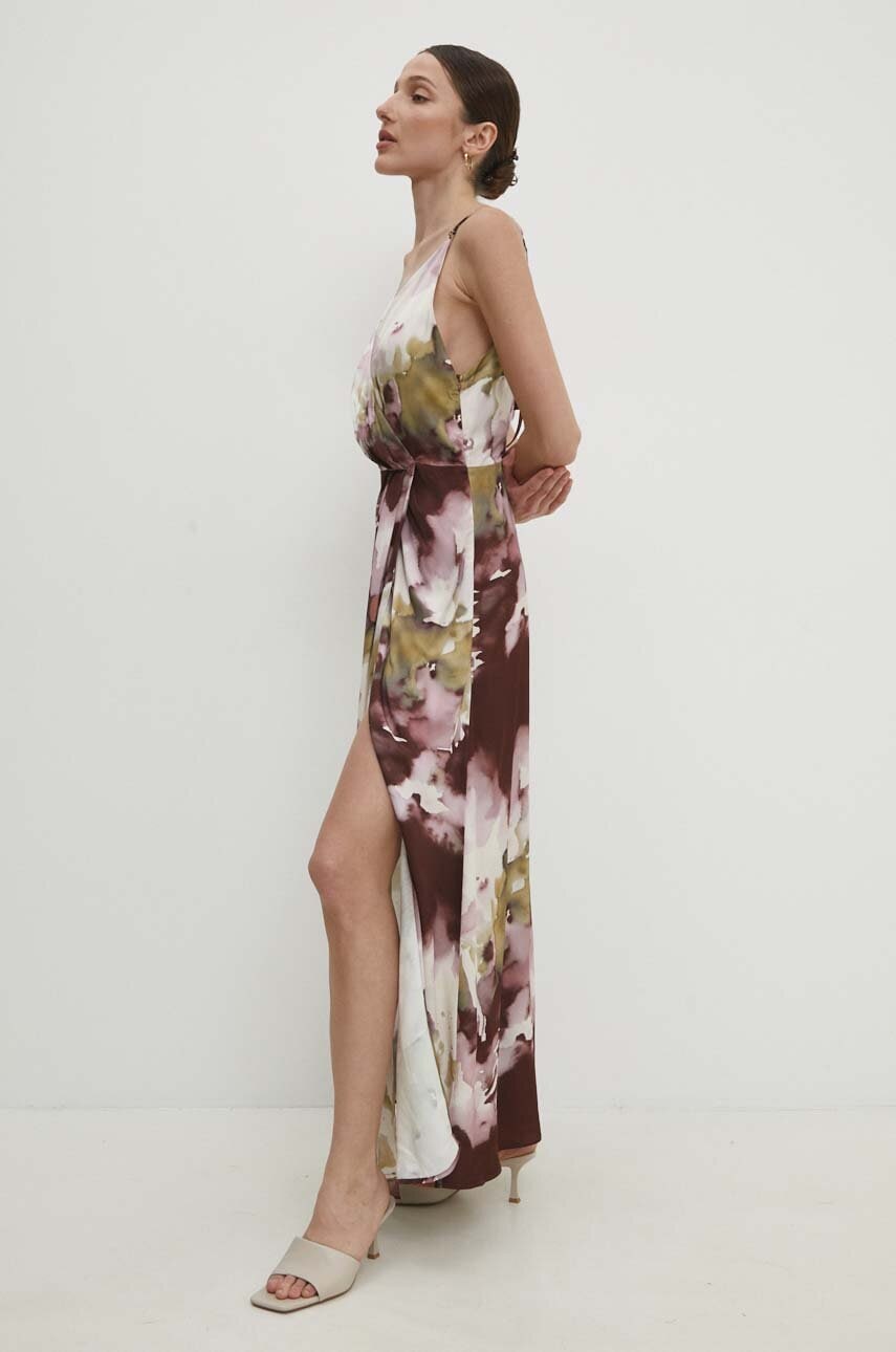 Answear Lab rochie culoarea roz, maxi, evazată