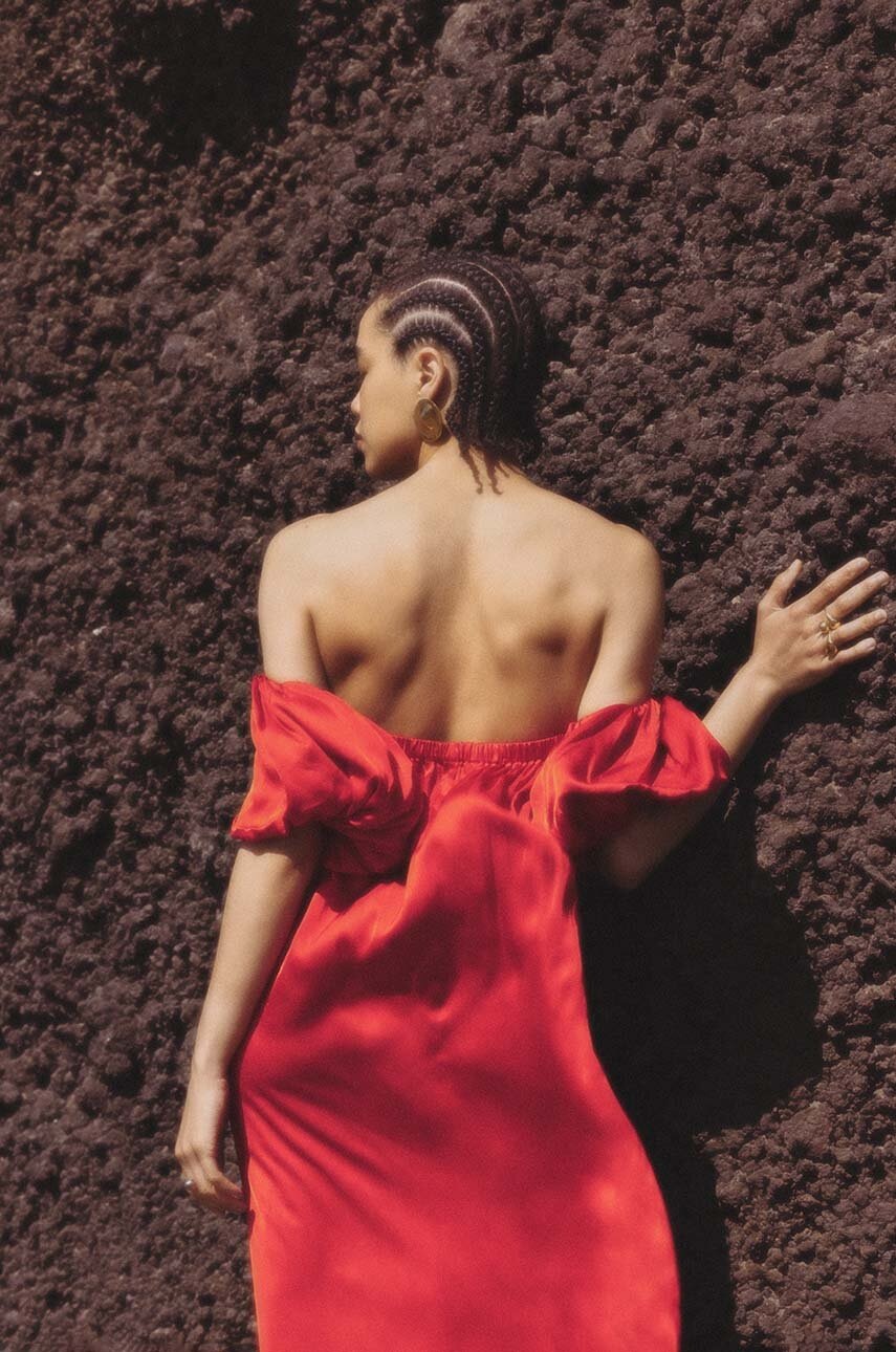 Answear Lab rochie culoarea rosu, mini, evazată