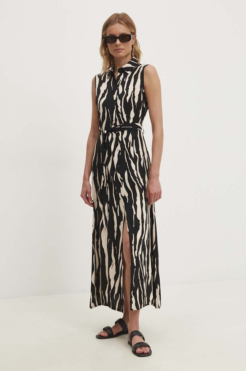 

Рокля Answear Lab в черно дълга със стандартна кройка, Черен