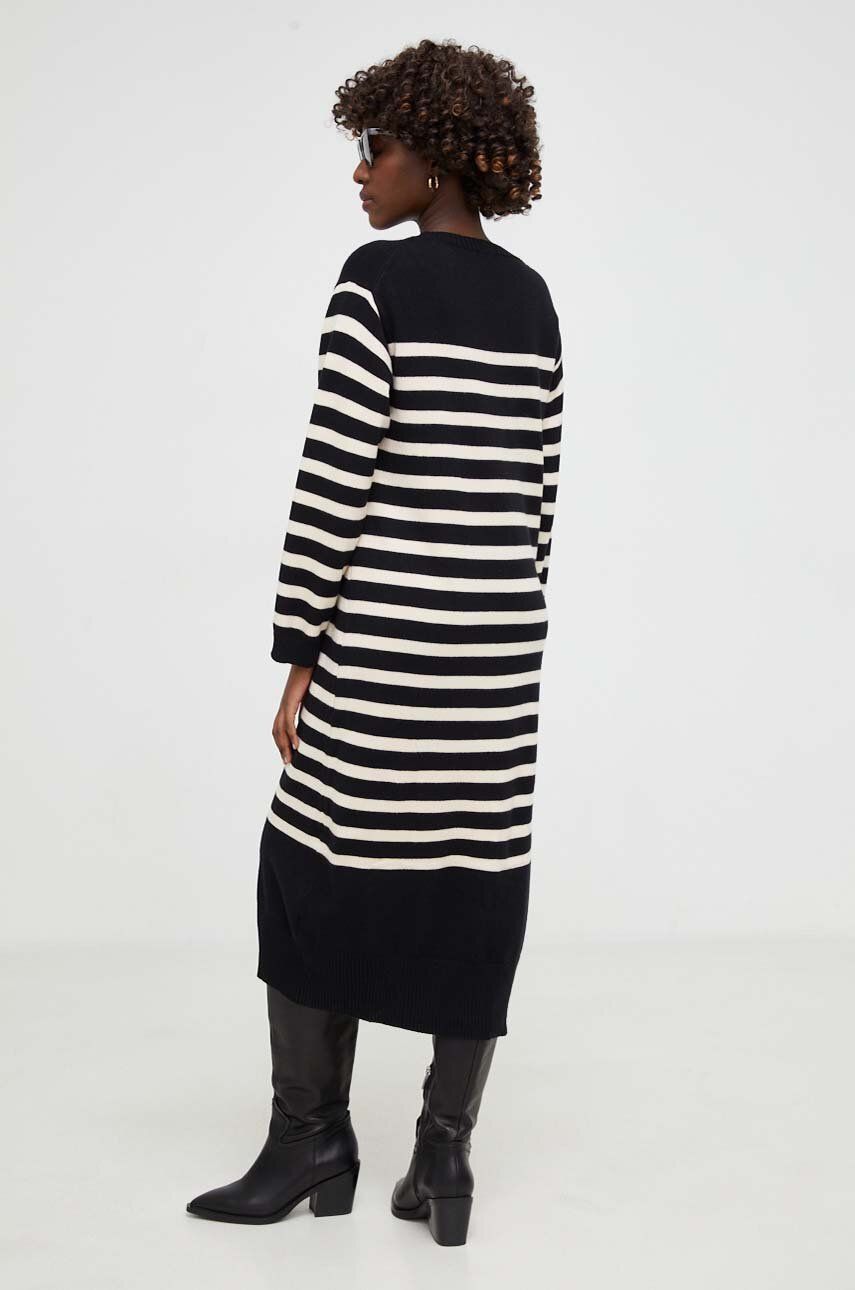 Сукня Answear Lab колір чорний midi oversize