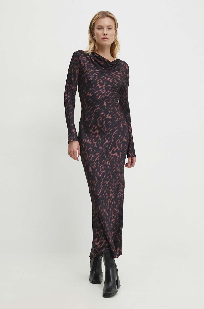 Answear Lab rochie culoarea negru, maxi, evazată