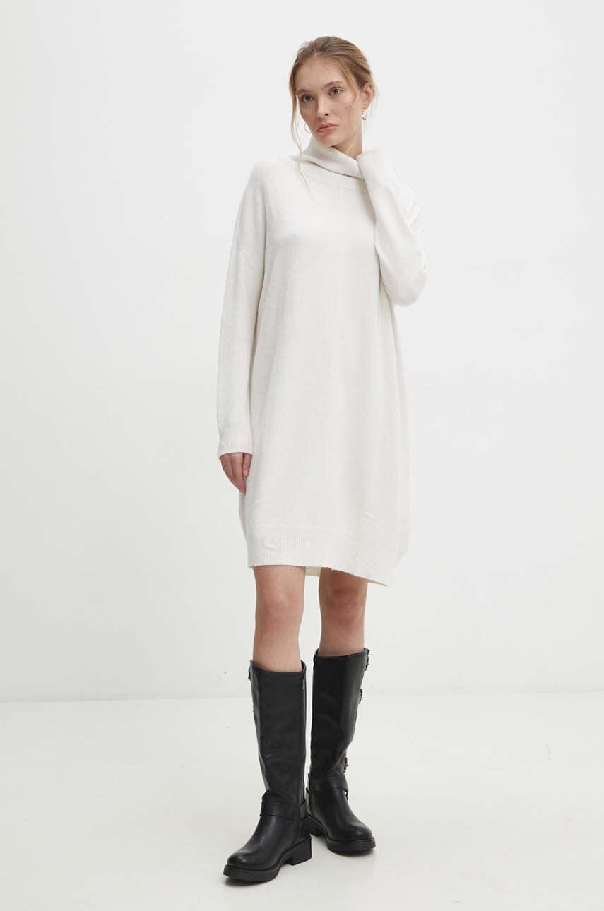 Levně Šaty Answear Lab bílá barva, mini, oversize