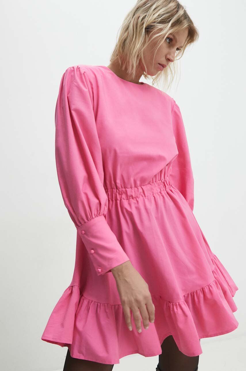 Levně Šaty Answear Lab růžová barva, mini