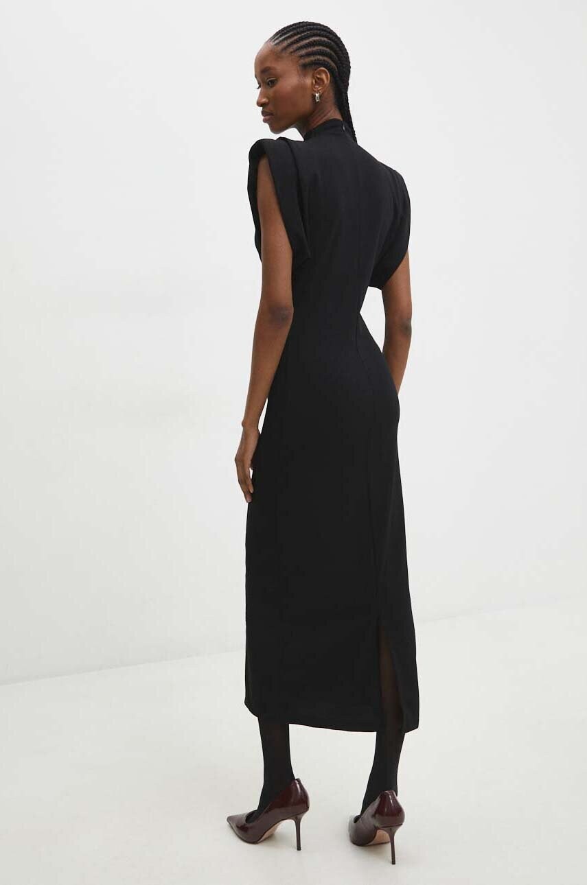 Answear Lab rochie culoarea negru, midi, mulata