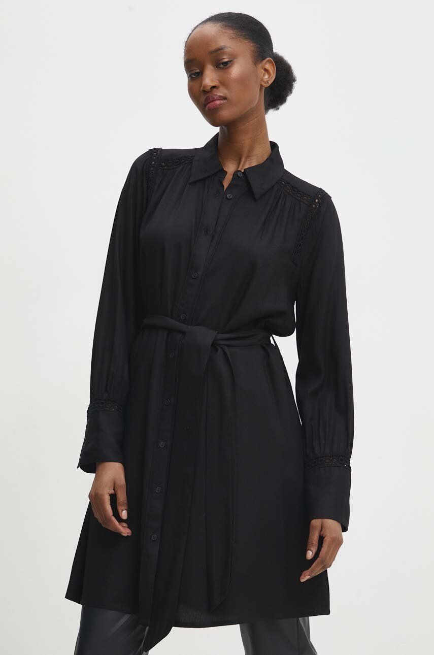 Answear Lab rochie culoarea negru, mini, drept