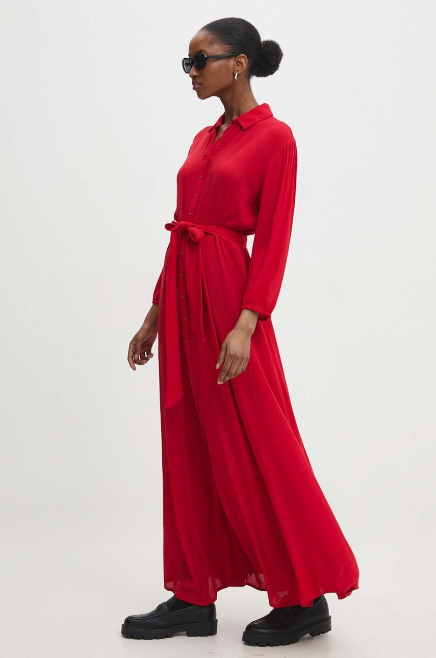 Answear Lab rochie culoarea rosu, maxi, evazati
