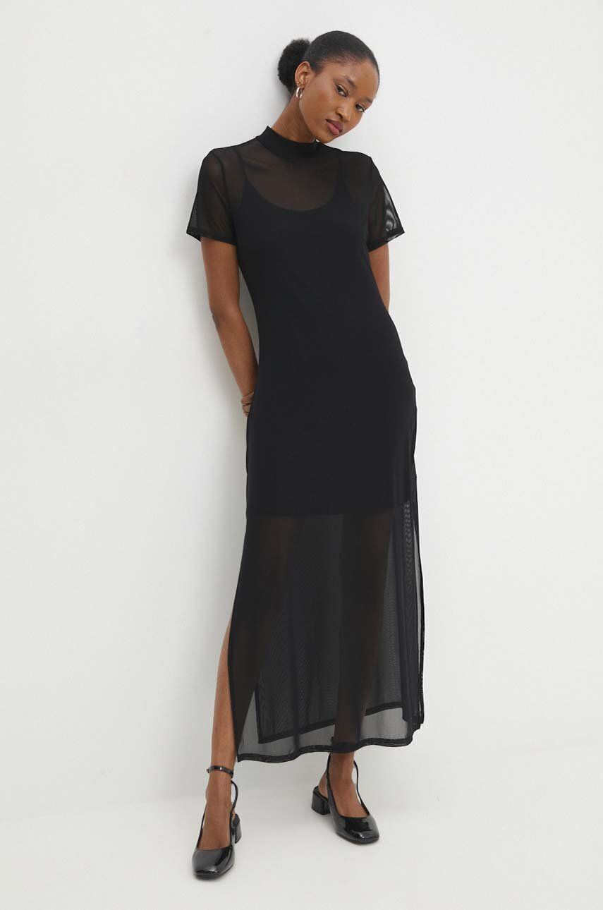 Answear Lab rochie culoarea negru, maxi, drept