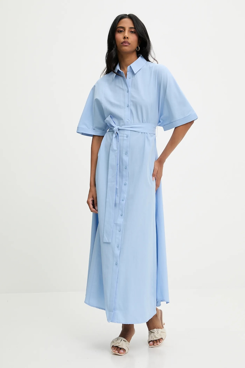 Answear Lab rochie culoarea verde, maxi, evazată