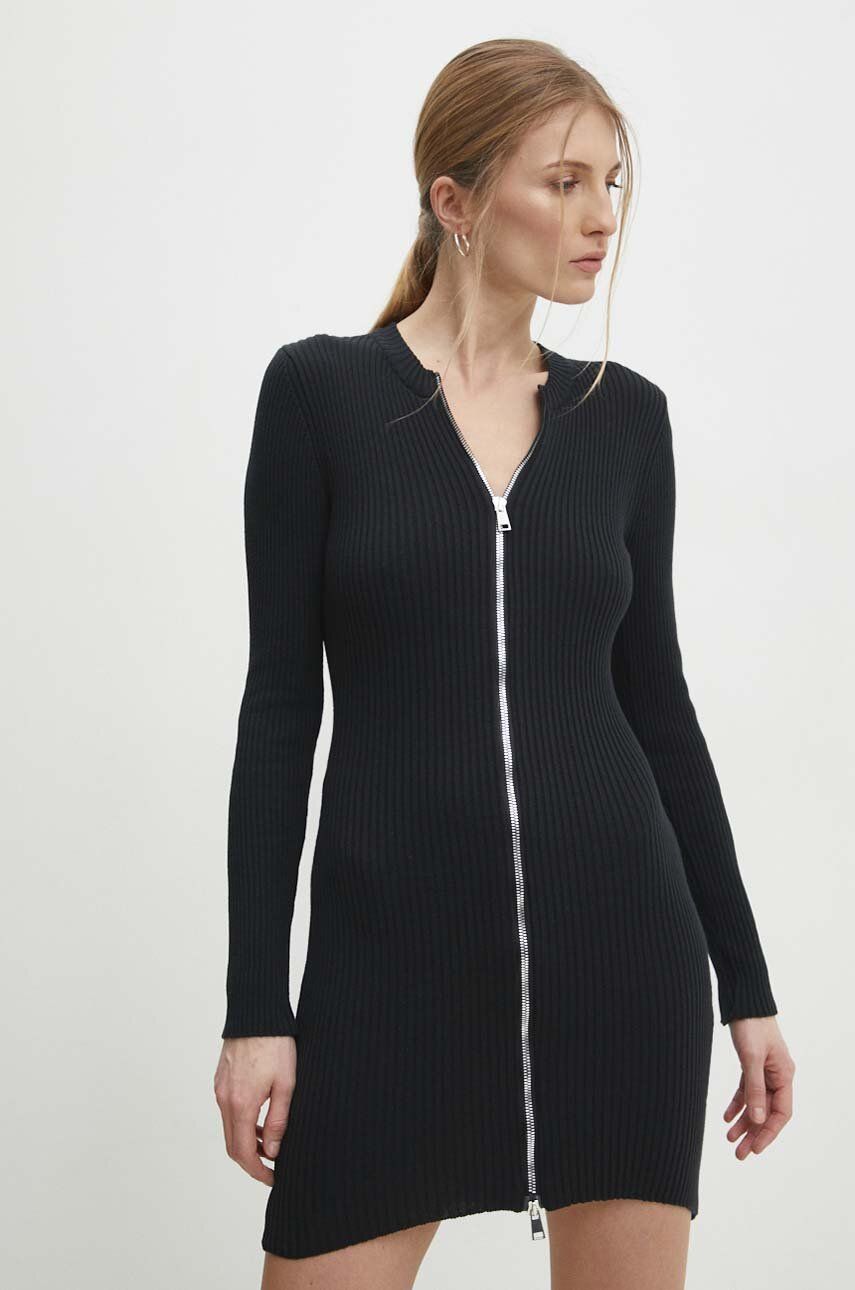 Levně Bavlněné šaty Answear Lab černá barva, mini