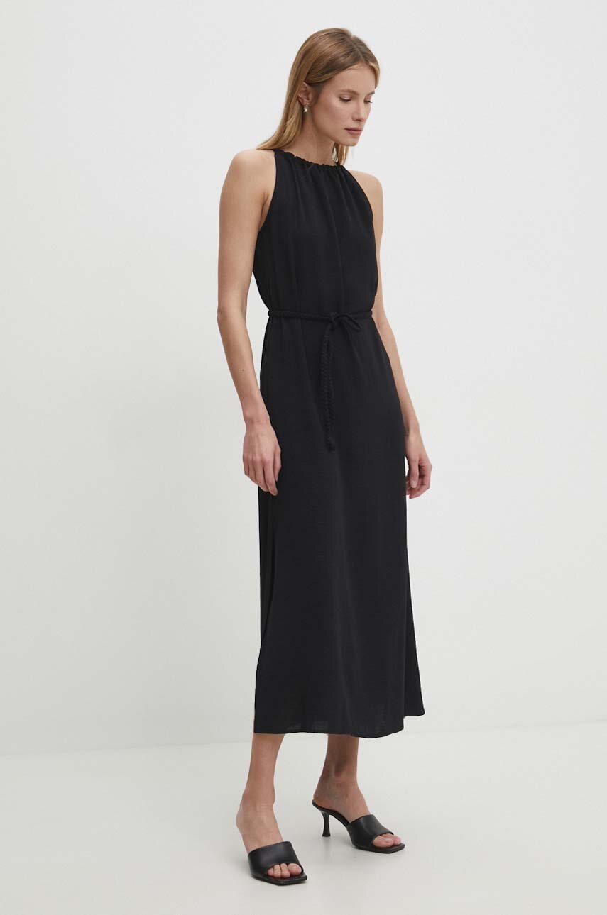 Answear Lab rochie culoarea negru, maxi, drept