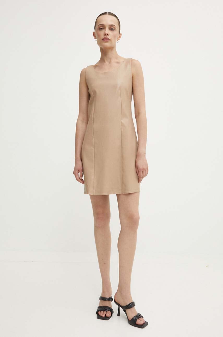 Answear Lab rochie culoarea bej, mini, mulata