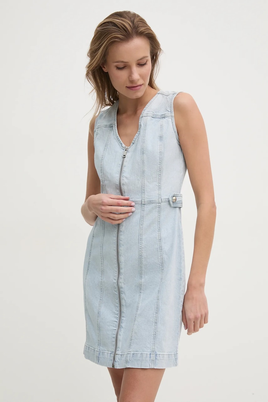 Answear Lab rochie jeans mini, evazati Answear Lab rochie jeans mini, evazati