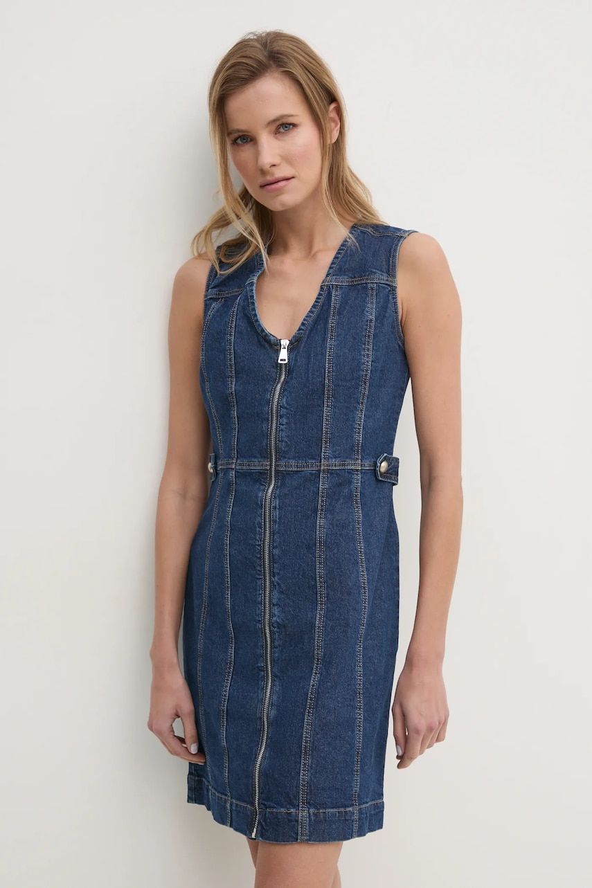 Answear Lab rochie din denim mini, evazată Answear Lab rochie din denim mini, evazată