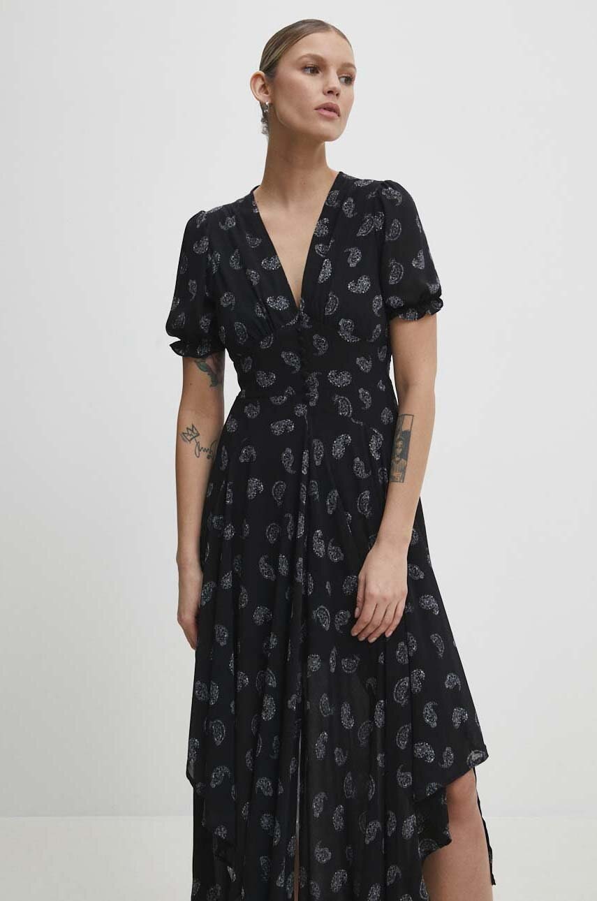 Answear Lab rochie culoarea negru, maxi, evazată