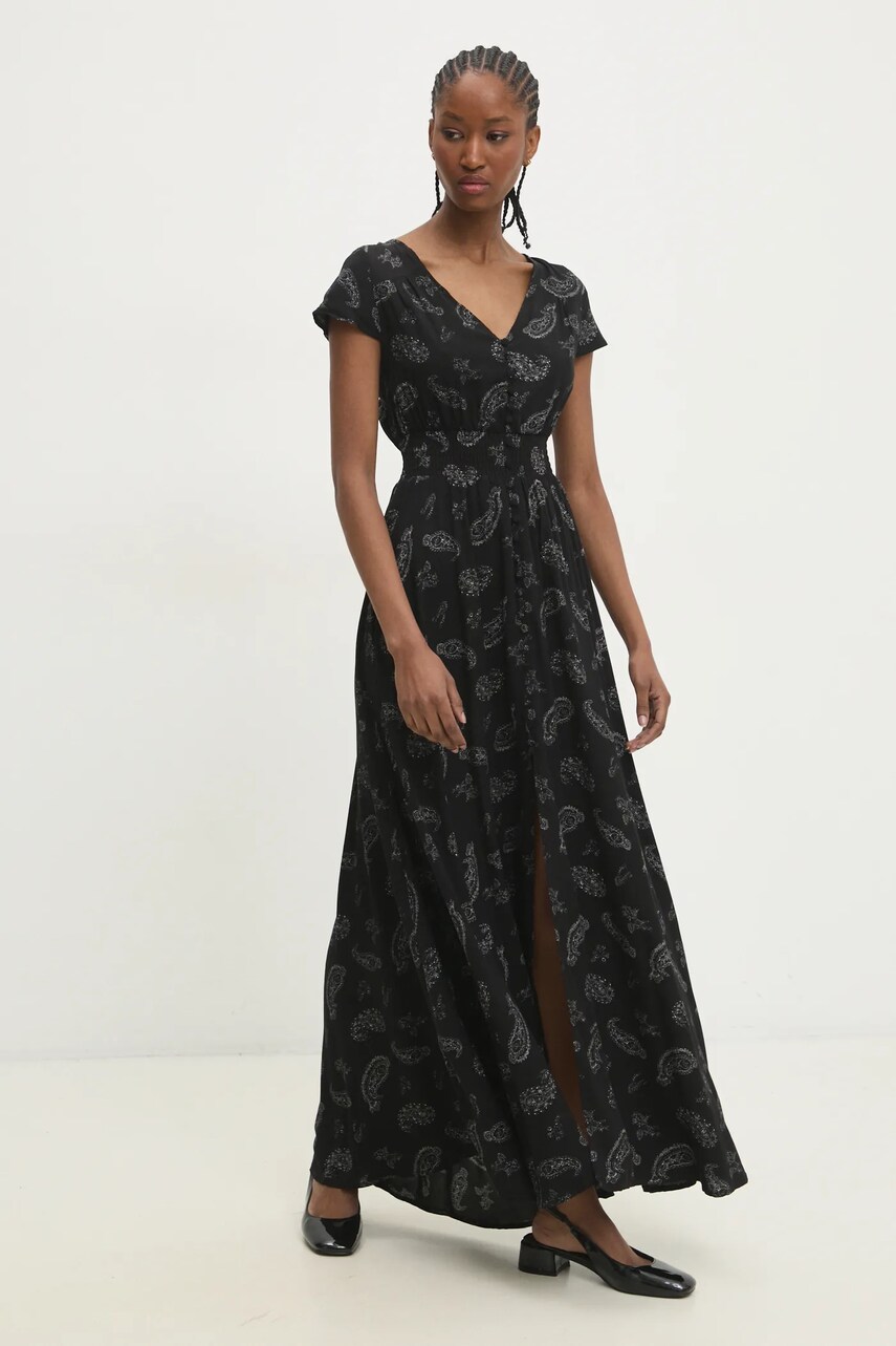 Answear Lab rochie culoarea negru, maxi, evazati