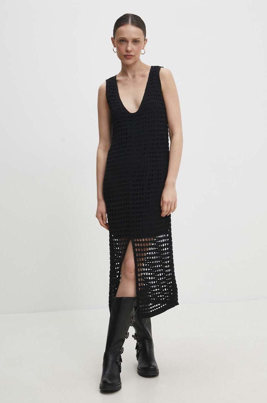 Answear Lab rochie culoarea negru, maxi, dreaptă