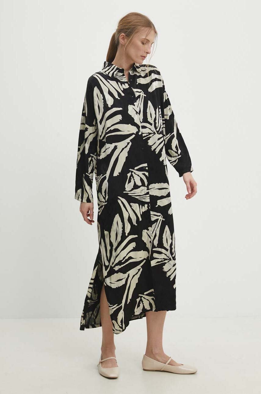 Answear Lab rochie culoarea negru, midi, dreaptă