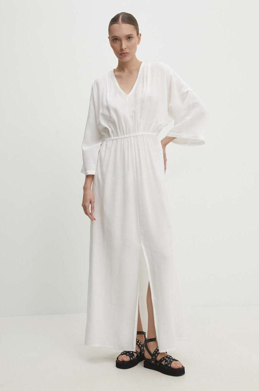 Answear Lab rochie culoarea alb, maxi, oversize