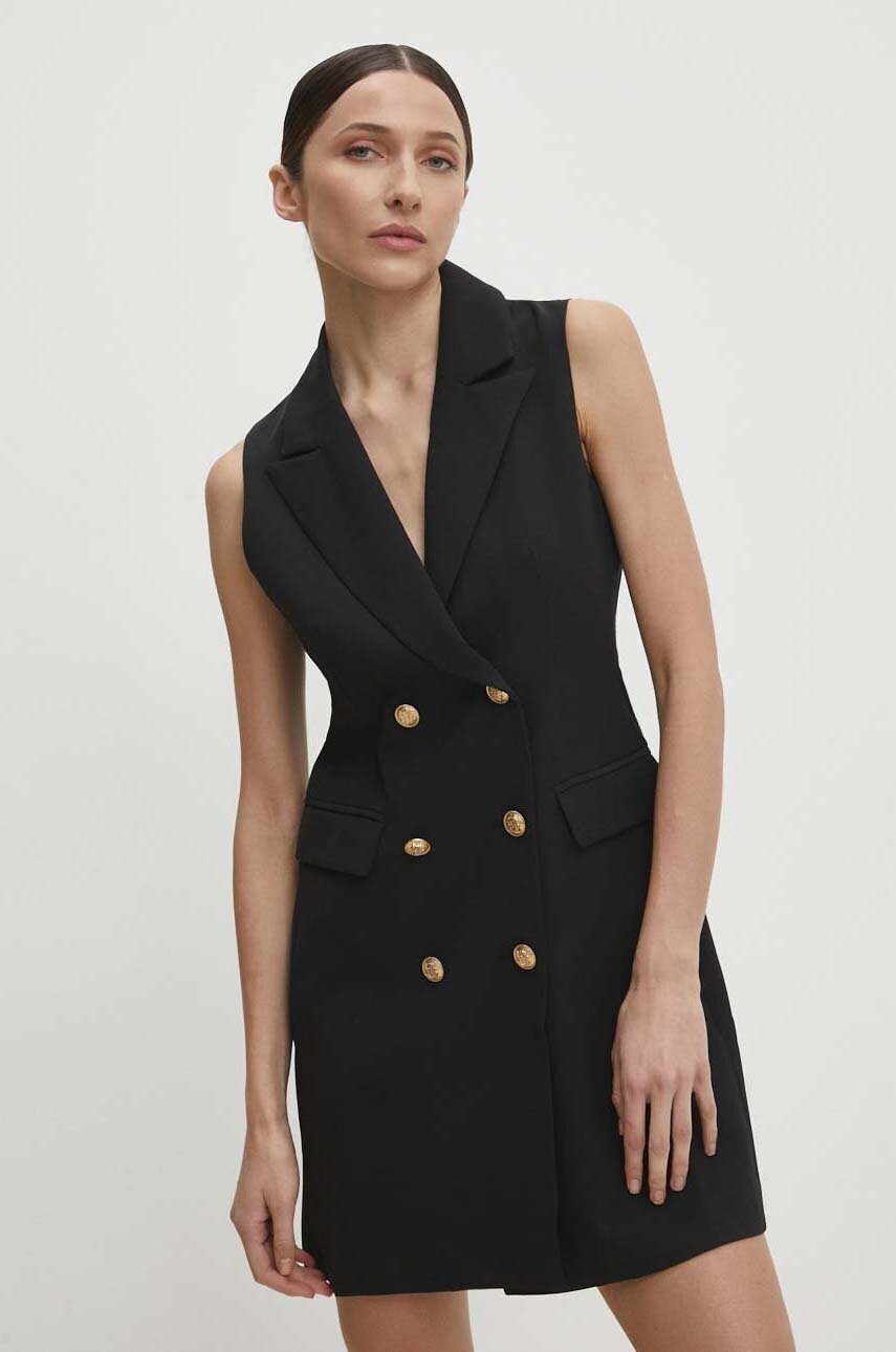 Answear Lab rochie culoarea negru, mini, evazati - WW24 SUD0E8 99X F1 Answear Lab rochie culoarea negru, mini, evazati